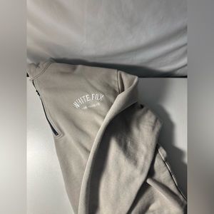 white fox “The highest demand zip front sweater”